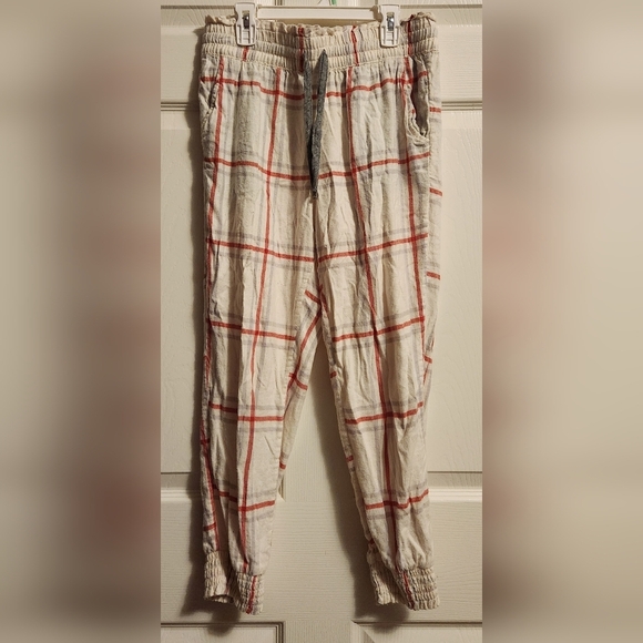 Aerie Plaid Flannel Pajama Lounge Pants, Jogger, Small - Picture 1 of 3
